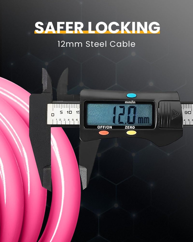 KEYSTP Bike Lock Cable with Combination,High Security 5-Digit Resettable Combination Bicycle Lock Anti-Theft, with Mounting Bracket for Bikes and Scooters - Image 4
